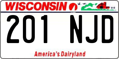 WI license plate 201NJD