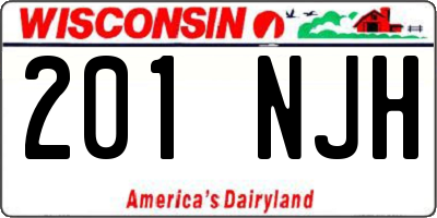 WI license plate 201NJH