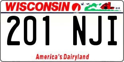 WI license plate 201NJI
