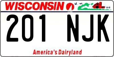 WI license plate 201NJK