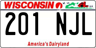 WI license plate 201NJL