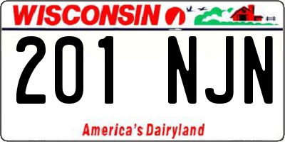 WI license plate 201NJN