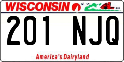 WI license plate 201NJQ