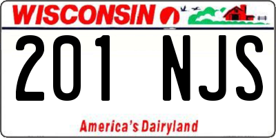WI license plate 201NJS