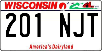 WI license plate 201NJT