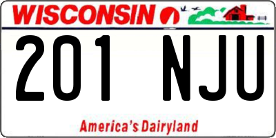 WI license plate 201NJU