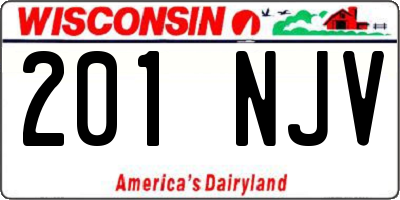 WI license plate 201NJV