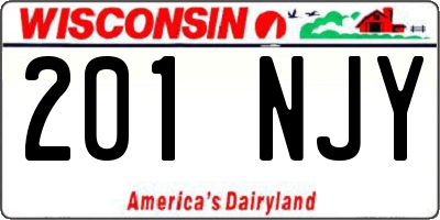 WI license plate 201NJY