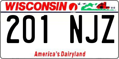WI license plate 201NJZ