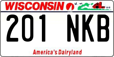 WI license plate 201NKB