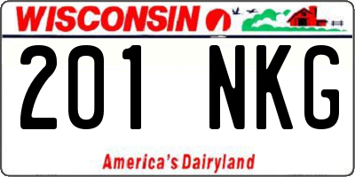 WI license plate 201NKG