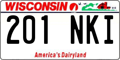 WI license plate 201NKI