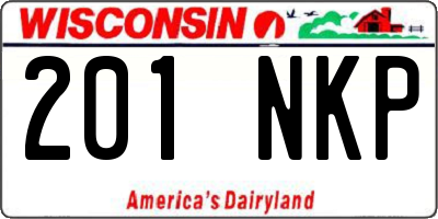 WI license plate 201NKP