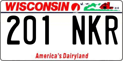 WI license plate 201NKR
