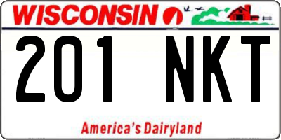 WI license plate 201NKT