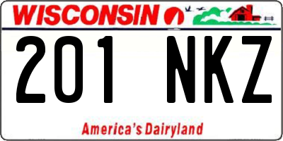 WI license plate 201NKZ