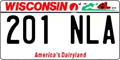 WI license plate 201NLA