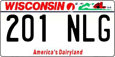 WI license plate 201NLG