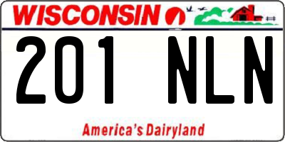WI license plate 201NLN