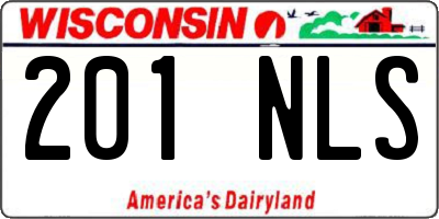 WI license plate 201NLS