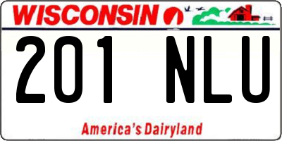 WI license plate 201NLU