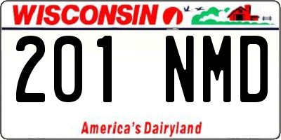 WI license plate 201NMD