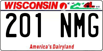 WI license plate 201NMG