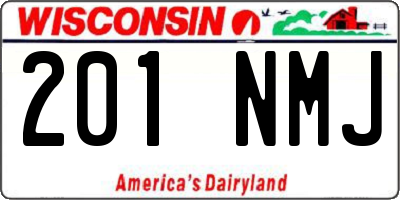 WI license plate 201NMJ