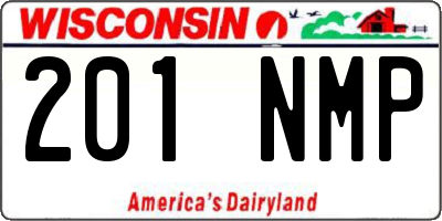 WI license plate 201NMP