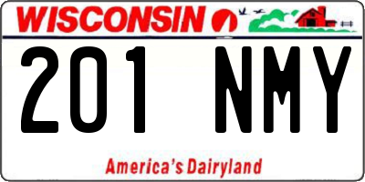 WI license plate 201NMY