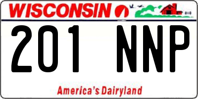 WI license plate 201NNP
