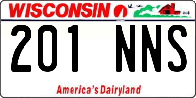 WI license plate 201NNS