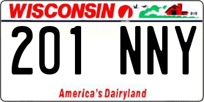 WI license plate 201NNY