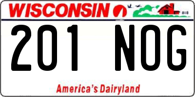 WI license plate 201NOG
