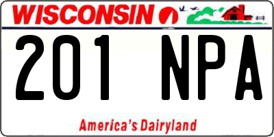 WI license plate 201NPA