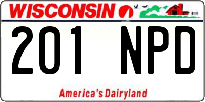 WI license plate 201NPD