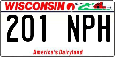 WI license plate 201NPH