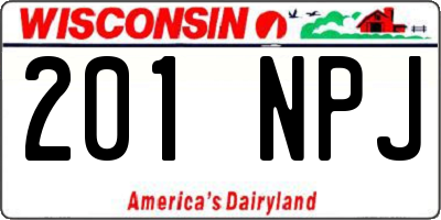 WI license plate 201NPJ
