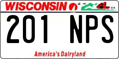 WI license plate 201NPS