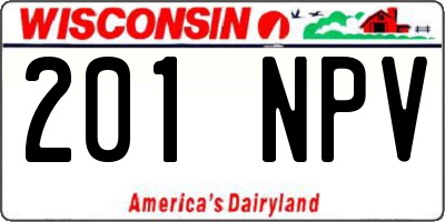 WI license plate 201NPV