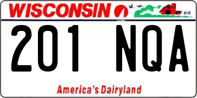 WI license plate 201NQA