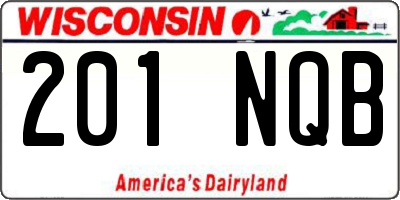 WI license plate 201NQB