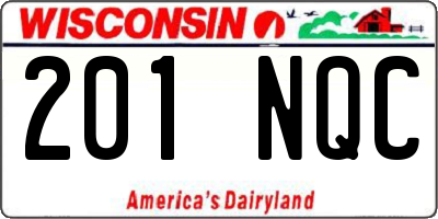WI license plate 201NQC