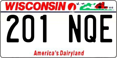 WI license plate 201NQE