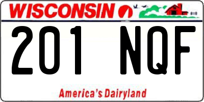 WI license plate 201NQF