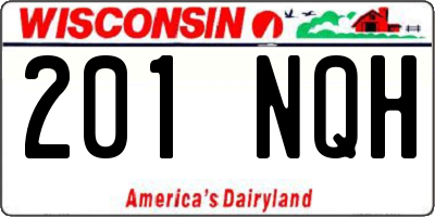 WI license plate 201NQH