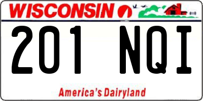 WI license plate 201NQI