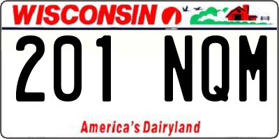 WI license plate 201NQM