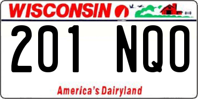 WI license plate 201NQO