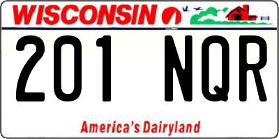 WI license plate 201NQR